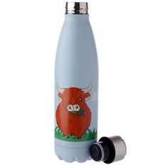 Stainless Steel Insulated Drinks Bottle - Highland Coo Cow