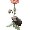 Hedgehog with Poppy Bronze Sculpture additional 1