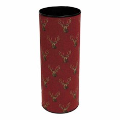 Highland Stags Claret Tapestry Umbrella Stand