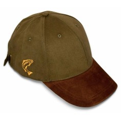 Gold Embroidered Salmon Green Leather Cap