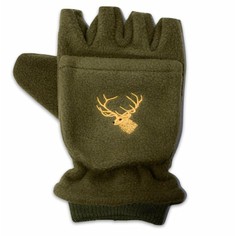 Fleece Stag Head Glove/Mitts with Reinforced Palm