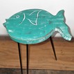 Wooden Fish Design Plant Stand - Turquoise additional 2