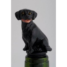Black Labrador Dog Bottle Stopper/Wine Saver