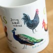 Sarah Edmonds Cocks Birds Ceramic Mug additional 3