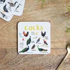 Sarah Edmonds Cocks Birds Coaster