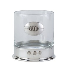 Single Pewter Rugby Whisky Glass