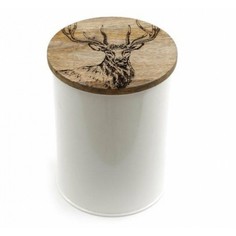 Engraved Stag Lid Storage Canister