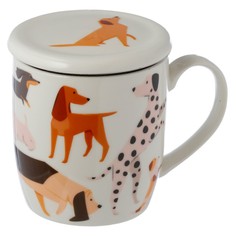 Porcelain Mug & Infuser Set - Bark Dog