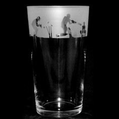 Animo Cricket Scene Beer Glass