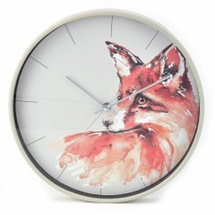 Meg Hawkins Fox Round Wall Clock
