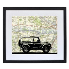 Personalised Land Rover Map Print