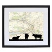 Personalised Highland Cow Map Print additional 1