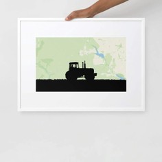 Personalised Tractor Map Print