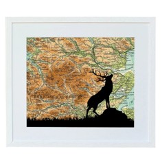 Personalised Stag Map Print