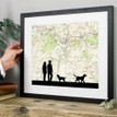 Personalised Walking with Dog Map Print additional 2