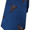 Soprano Flying Pheasants On Blue Ground Country Silk Tie additional 2