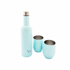 Turquoise Insulated Travel Wine Bottle & Tumbler Set