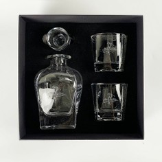 The Just Slate Company Golf Decanter and Glass Set