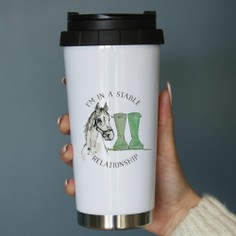 Horse Lovers Welly Boot Travel Mug
