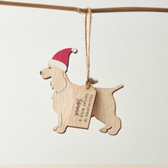"Christmas Is Better With A Spaniel" Hanging Christmas Decoration
