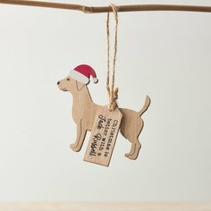 Wooden Jack Russell Hanger Christmas Decoration