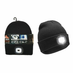 Adults Hat With Removable Torch Light Black