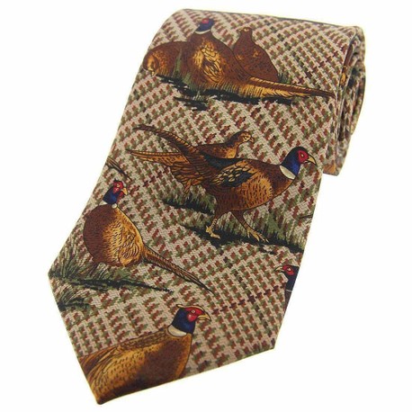Brown Silk Country Pheasant Tie