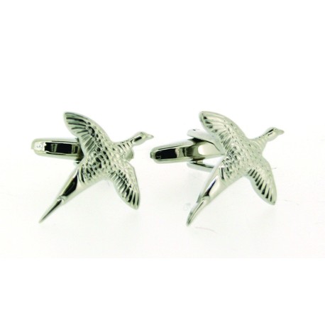 Soprano Pair of 3D Flying Pheasant Country Cufflinks