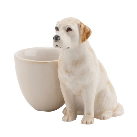 Quail Ceramics Golden Labrador with Egg Cup