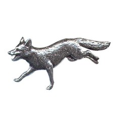 Pewter Lapel Pin - Running Fox