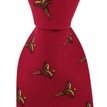 Soprano Red Country Silk Tie with Flying Pheasants additional 2