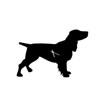 The Labrador Company Black Spaniel Dog Clock With Wagging Tail