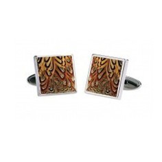 Fox & Chave Pheasant Feather Effect Cufflinks