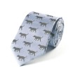 Fox & Chave Blue and Black Labrador Silk Tie additional 1