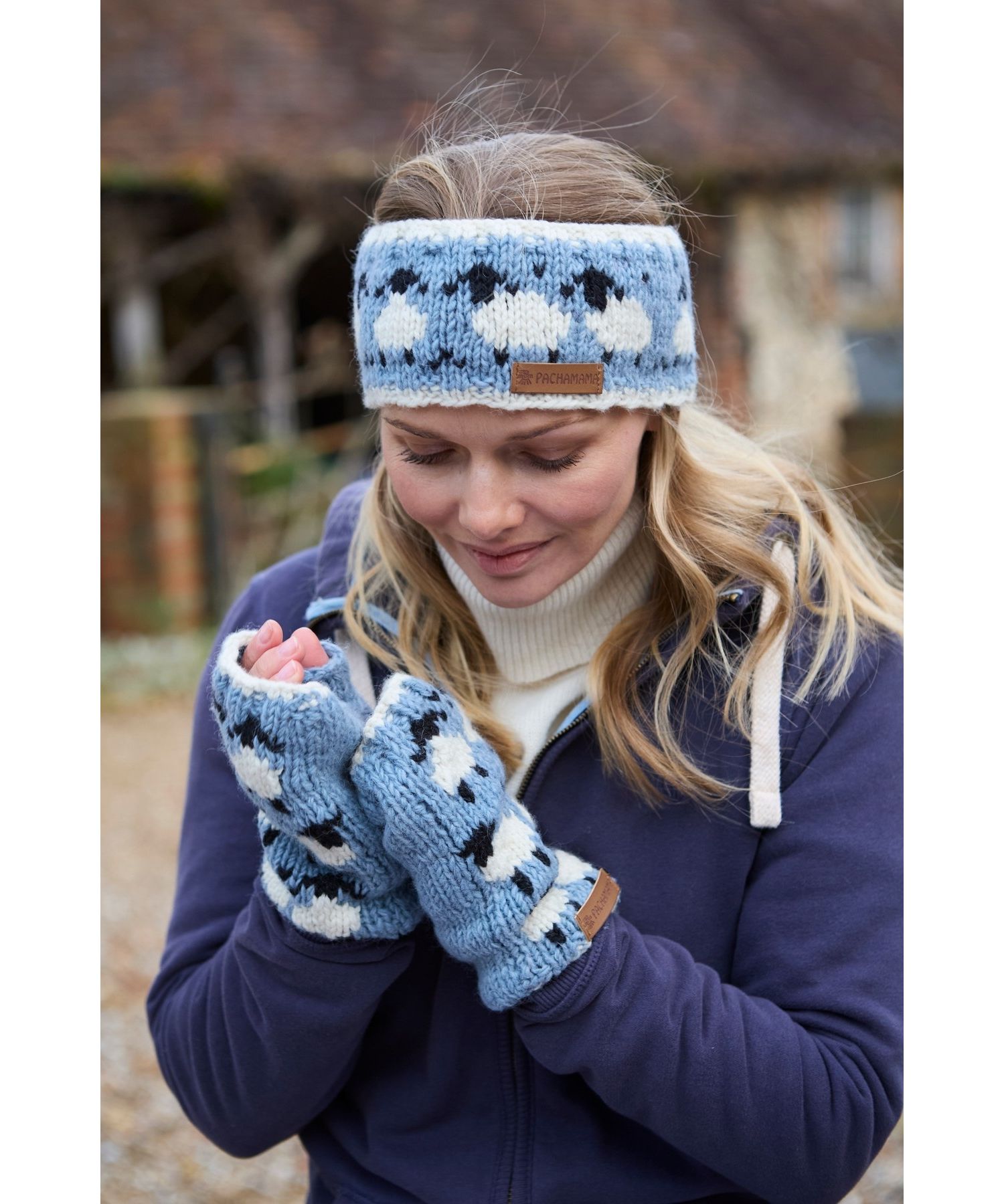 PachaMama Wool Sheep Headband NEW Handmade Pachamama Headband | Flock of Sheep Wool Headband main image 2