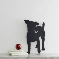Jack Russell Dog Wagging Tail Wall Clock