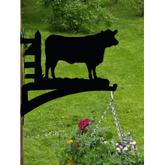 Angus Cow Hanging Basket Bracket