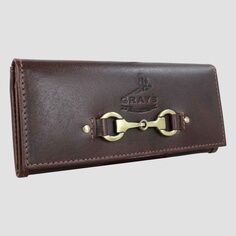 Grays "Lily" Snaffle Purse in Brown Leather