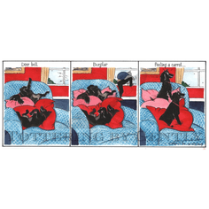 Tottering by Gently - Peeling A Carrot Funny Dog Print