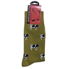 Men's Green Cow Socks alternative