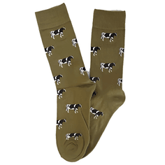 Men's Green Cow Socks