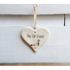 Ay up Duck Hanging Heart