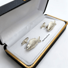 Sterling Silver Fish Cufflinks alternative