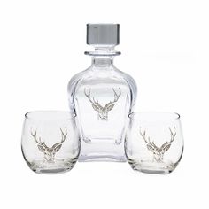 Selbrae House Decanter &amp; Glass Set - Stag Prince alternative