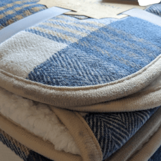 Country Lodge Blue Tweed Blanket/Throw alternative