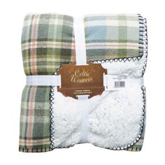 Country Lodge Green Tweed Blanket/Throw