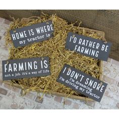 Hanging "I Don't Snore I'm Dreaming I'm Driving My Tractor" Slate Farm Plaque alternative