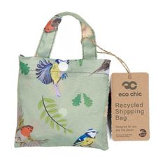 Eco Chic RSPB Green Bird Shopper Bag alternative