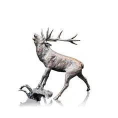 Richard Cooper Limited Edition Stag Roaring Bronze Sculpture