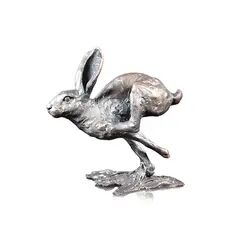 Richard Cooper Limited Edition Small Hare Running Bronze Sculpture